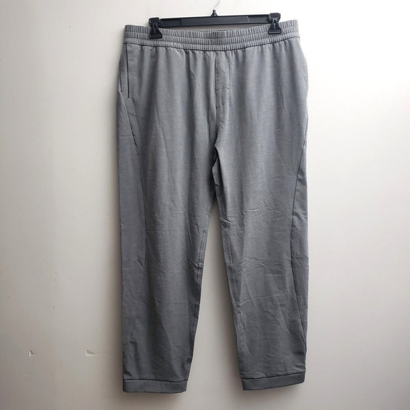 prAna West Edge Jogger Pant XXL Gray Elastic Waist Zip Pocket Organic Cotton NWT - Picture 1 of 8